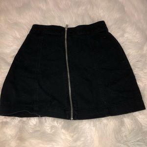 Black jean skirt